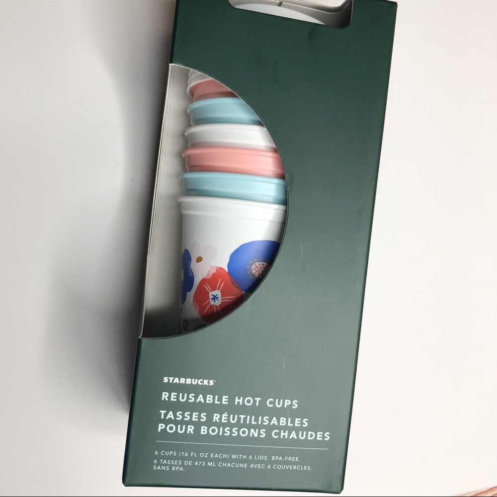 Starbucks Set of 6 Reusable Cups 🌸